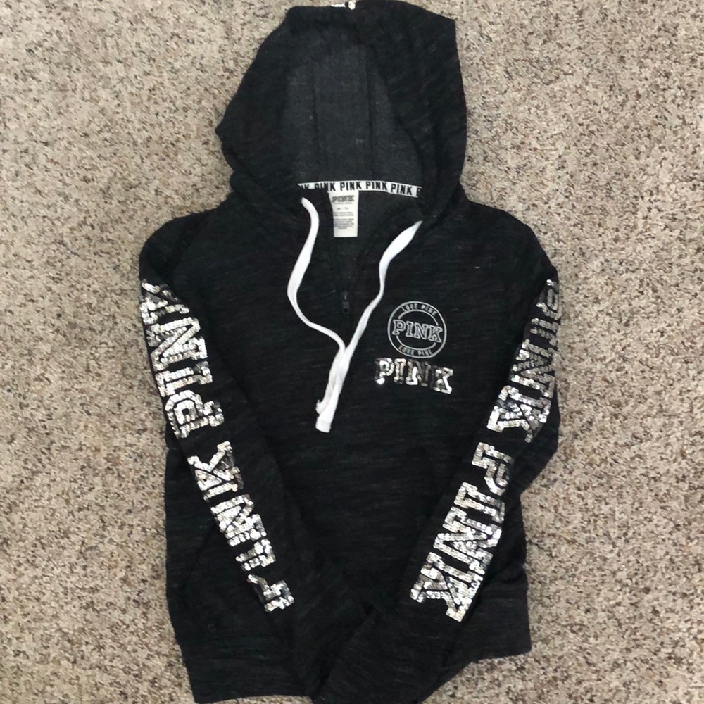 PINK half zip hoodie